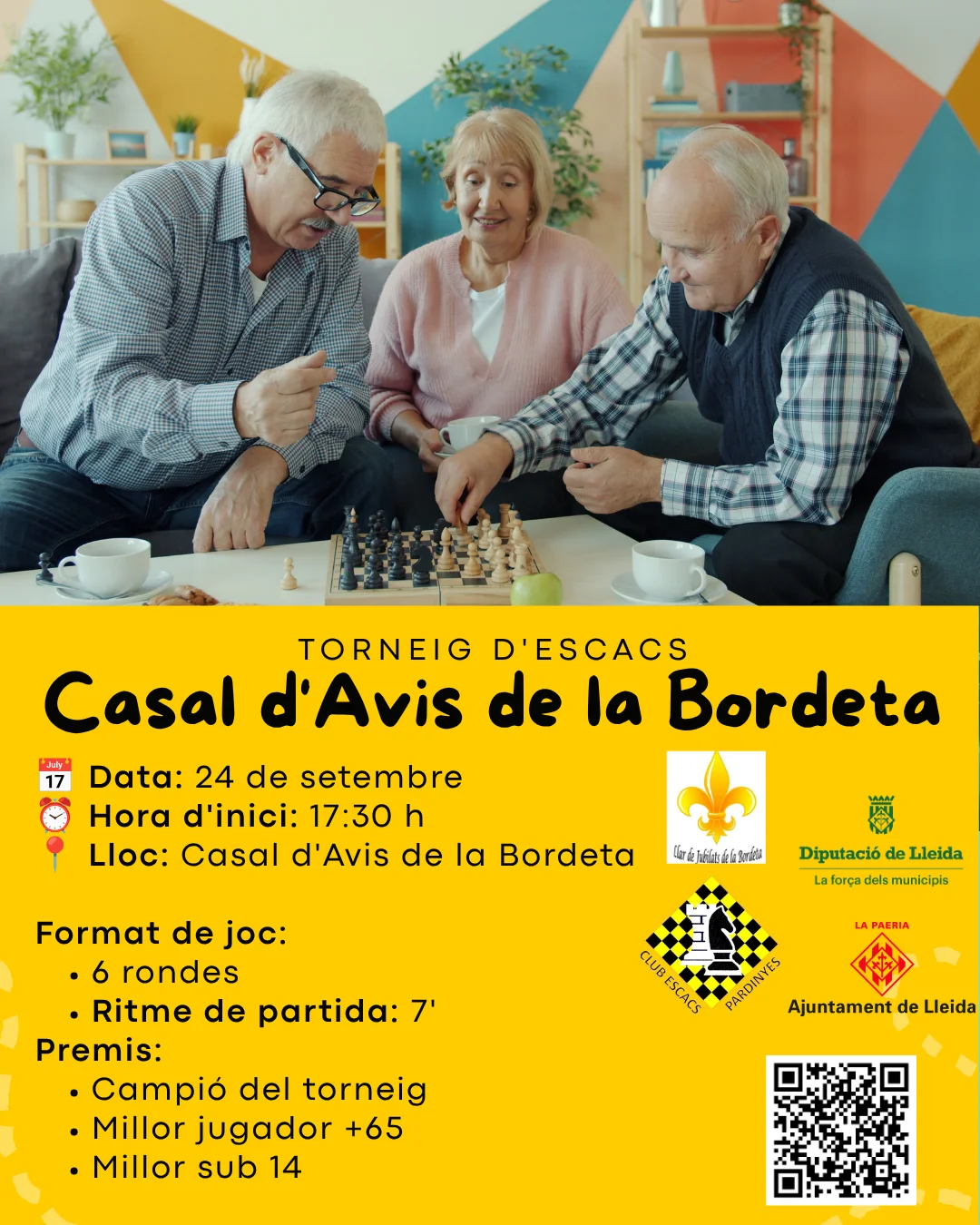 Cartell oficial del Torneig d'Escacs Casal d'Avis de la Bordeta