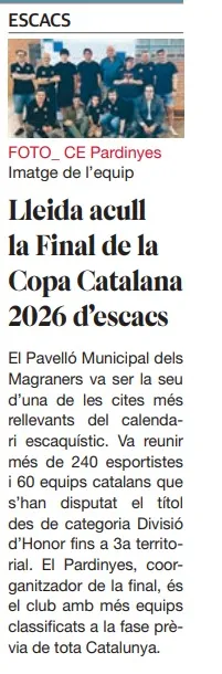 Newspaper clipping: Catalan Cup Final